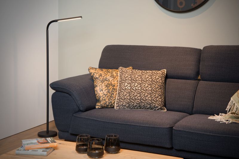 Lucide GILLY - Stojacia lampa na čítanie - LED - 1x5W 2700K - Čierna